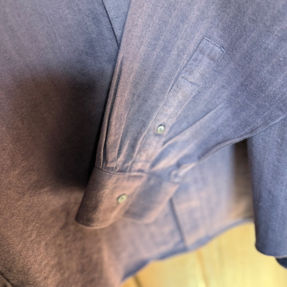 Jos A Bank Reserve Purple Herringbone Cotton Cashmere Tailored Fit Shirt XL - Picture 3 of 8